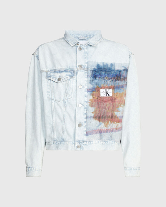 Oversized Printed Denim Jacket