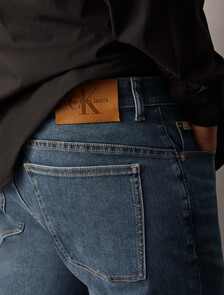 37.5 Bi-Stretch Body Taper Jeans, Denim Dark, hi-res
