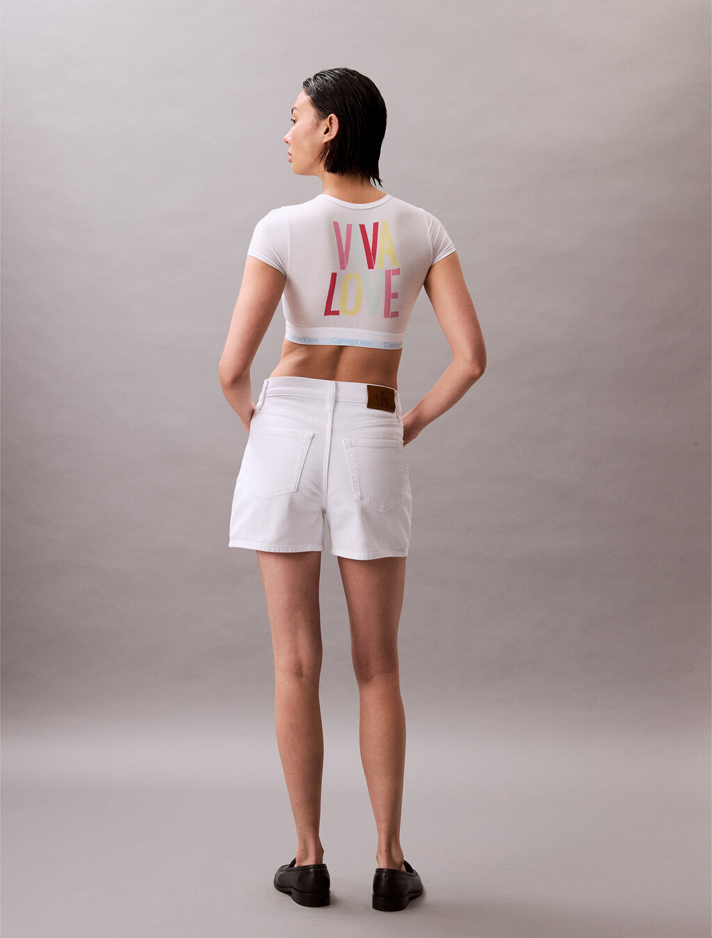 Pride Icon Cotton Modal Unlined T-Shirt Bralette, White, hi-res