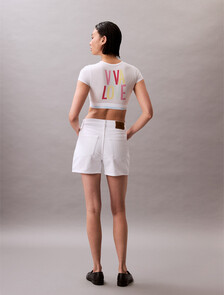 Pride Icon Cotton Modal Unlined T-Shirt Bralette, White, hi-res