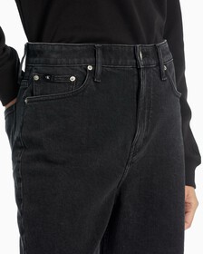 BERMUDA MOM SHORTS, Denim Black, hi-res