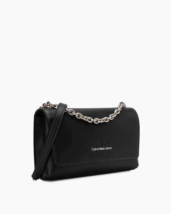 Sculpted Flap Bag With Chain