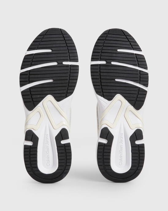SUEDE AND MESH TRAINERS