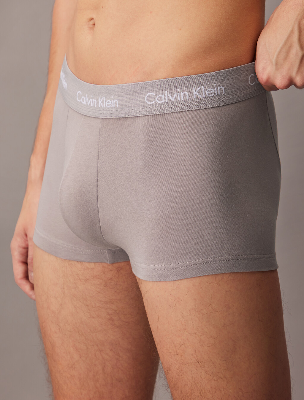 Cotton Stretch Low Rise Trunk 5 Pack, Black/Charcoal Heather/Syrah/White/Sand Trap, hi-res