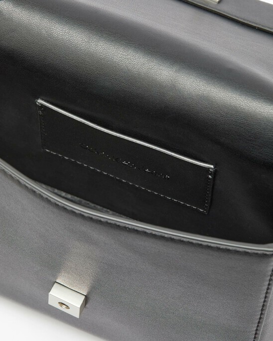 SCULPTED BOXY TOP HANDLE BAG