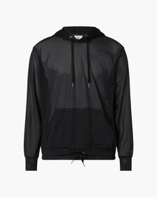 CK ONE GENDERLESS MESH HOODIE, Ck Black, hi-res