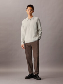 Tech Knit Sweater Polo Shirt, Vaporous Gray, hi-res