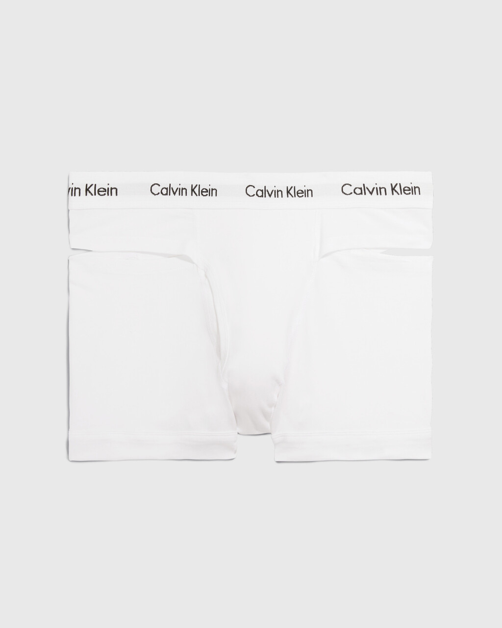 Deconstructed Cotton Stretch Trunks, White, hi-res