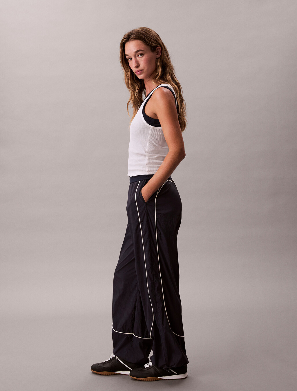 Crinkle Nylon Relaxed Joggers, Inkwell, hi-res