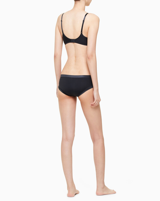 CK Black Structure Push Up Plunge Bra