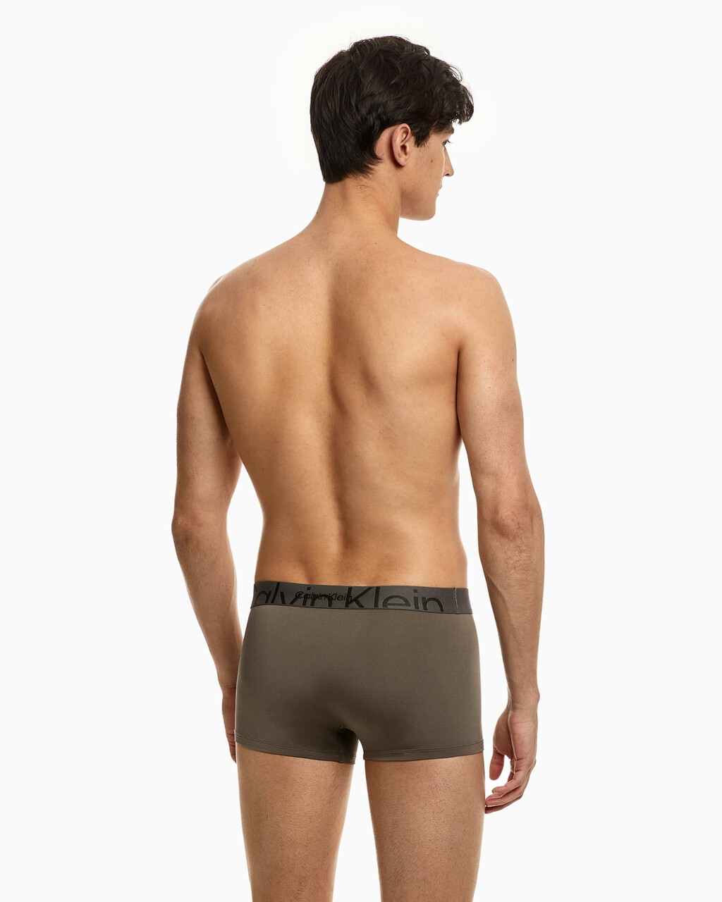 Embossed Icon Microfiber Low Rise Trunks, Grey Sky, hi-res