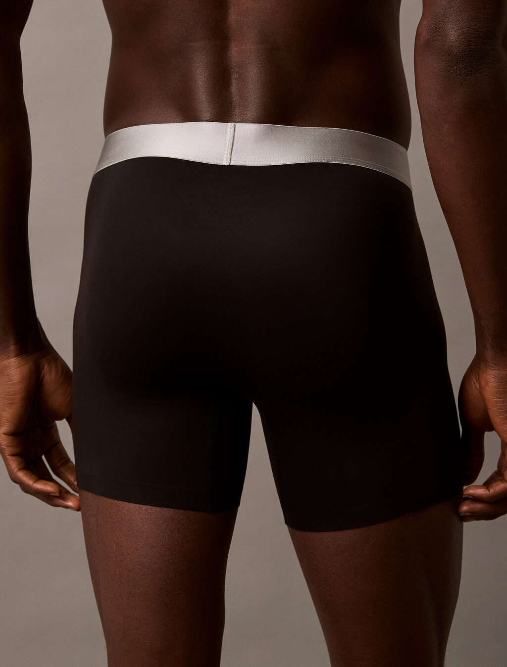 Brushed Microfibre Stretch Boxer Brief, Black, hi-res