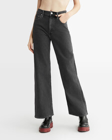 High Rise Wide Leg Jeans, Denim Grey, hi-res