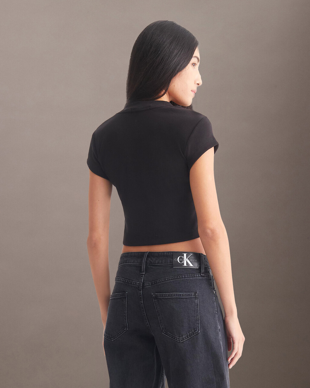 Monogram Baby Tee | black | Calvin Klein Singapore