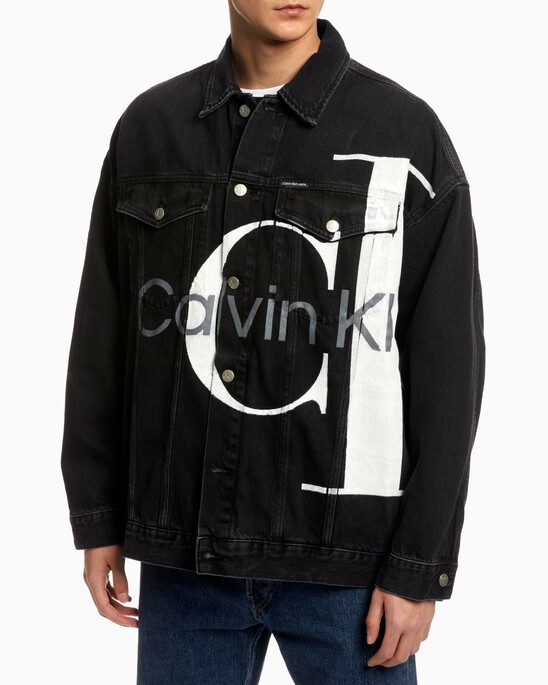 MONOGRAM LOGO OVERSIZED DENIM JACKET