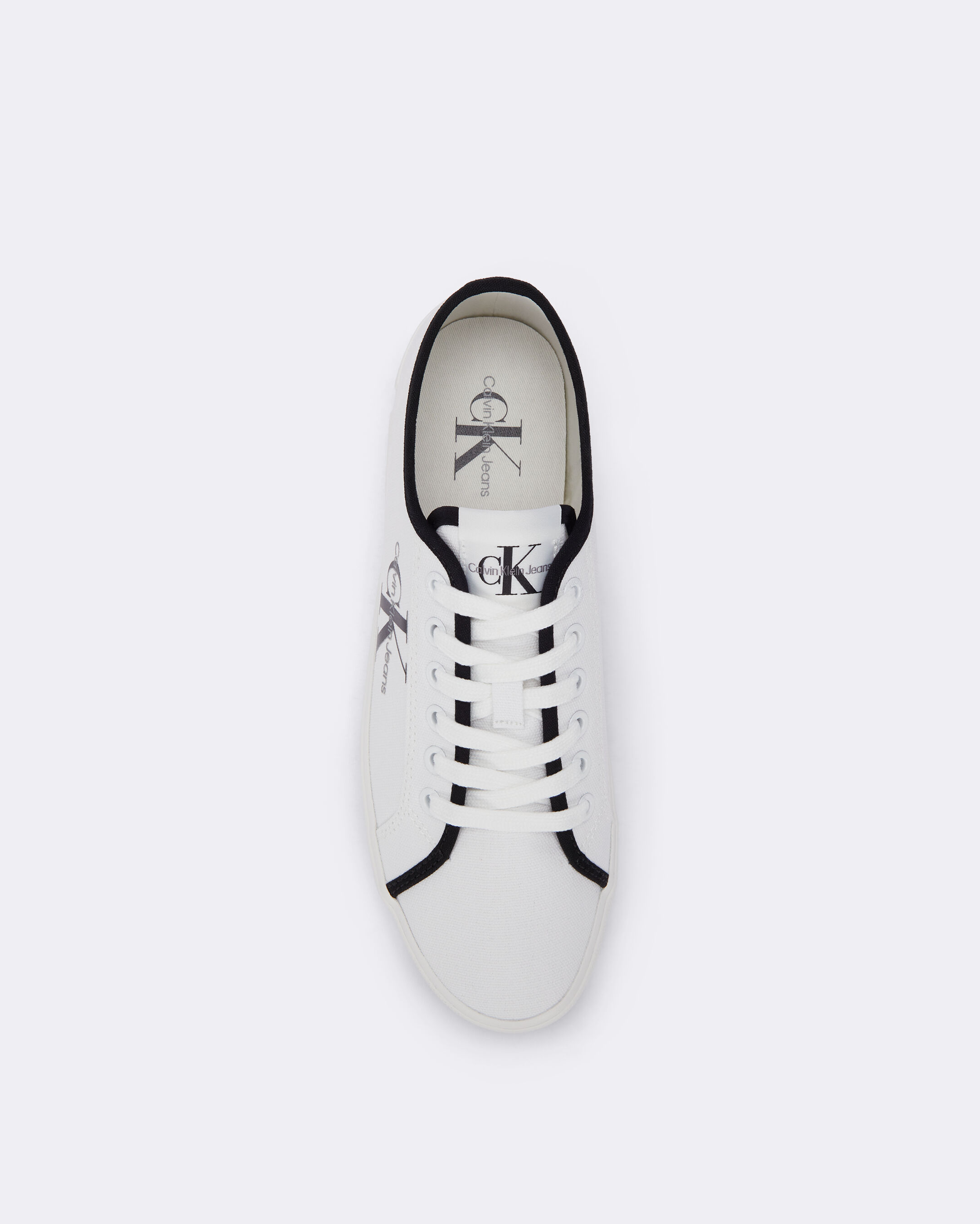White calvin klein trainers hotsell