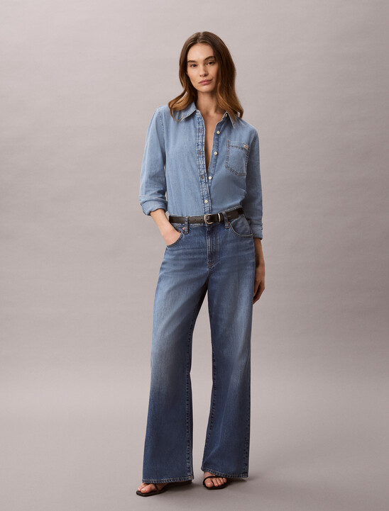 Wide Leg Linen Jeans