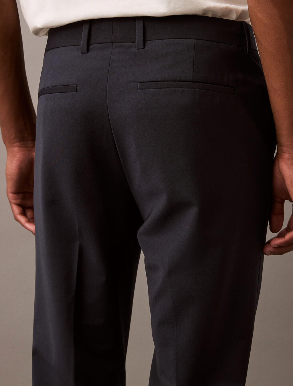 Refined Wool Blend Slim Trouser, Dark Sapphire, hi-res