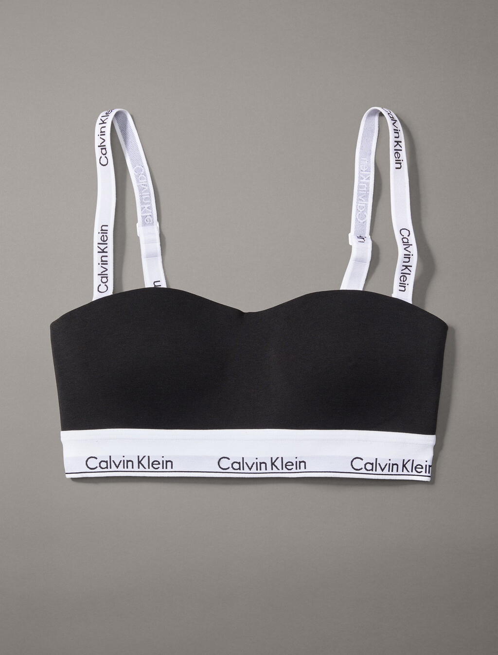 Icon Cotton Bandeau Bralette, Black, hi-res