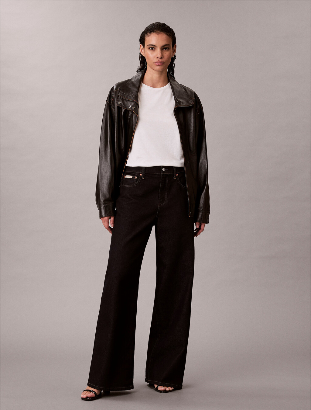 Silk Cotton Crewneck Tee, Snow White, hi-res