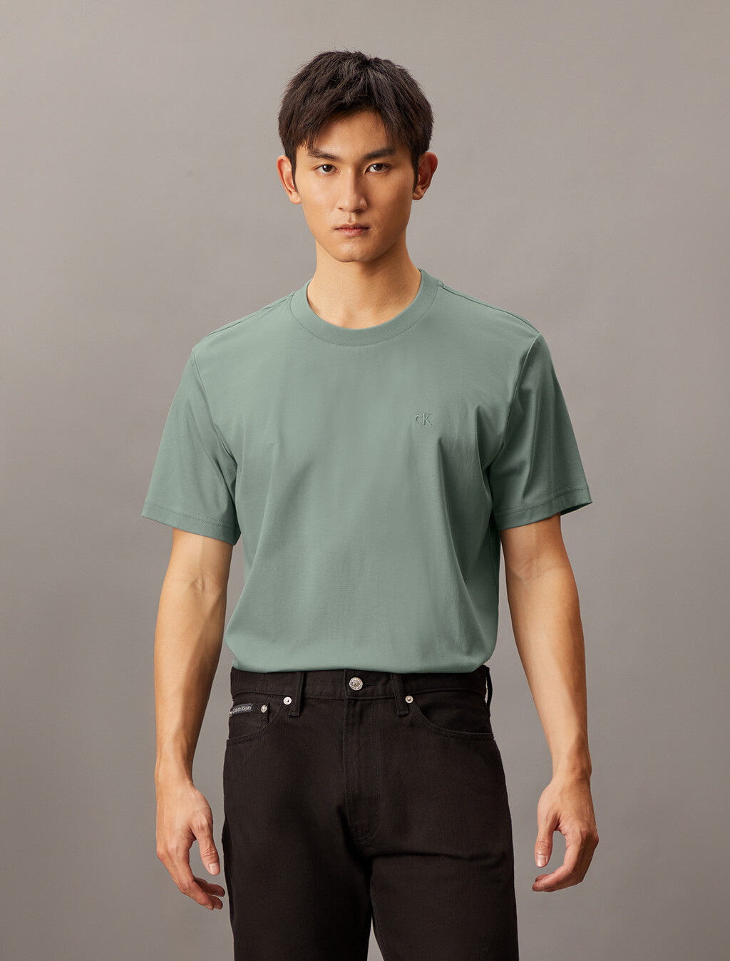 UV Protect Smooth Cotton Tee, Lead, hi-res
