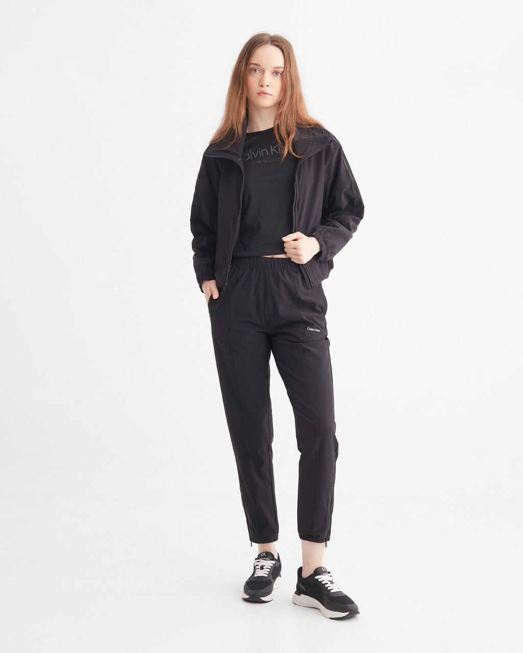 CK EFFECT WINDBREAKER JACKET, BLACK BEAUTY, hi-res