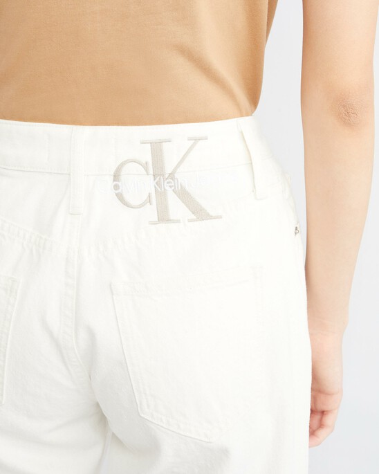 90s Straight Modern Neutrals White Jeans