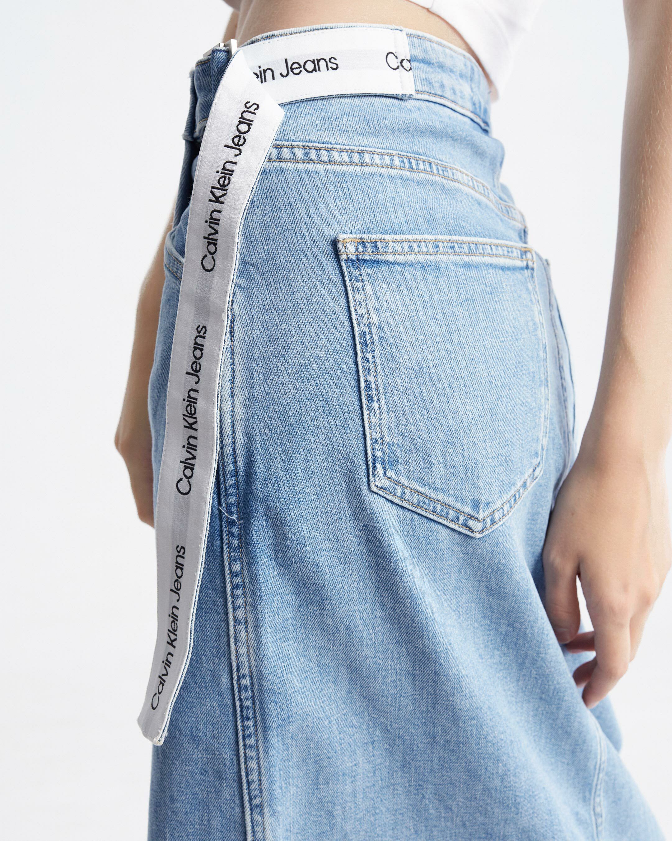 Wrapround Maxi Denim Skirt blue Calvin Klein Singapore
