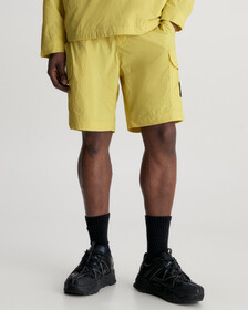 Recycled Nylon Cargo Shorts, Yellow Sand, hi-res