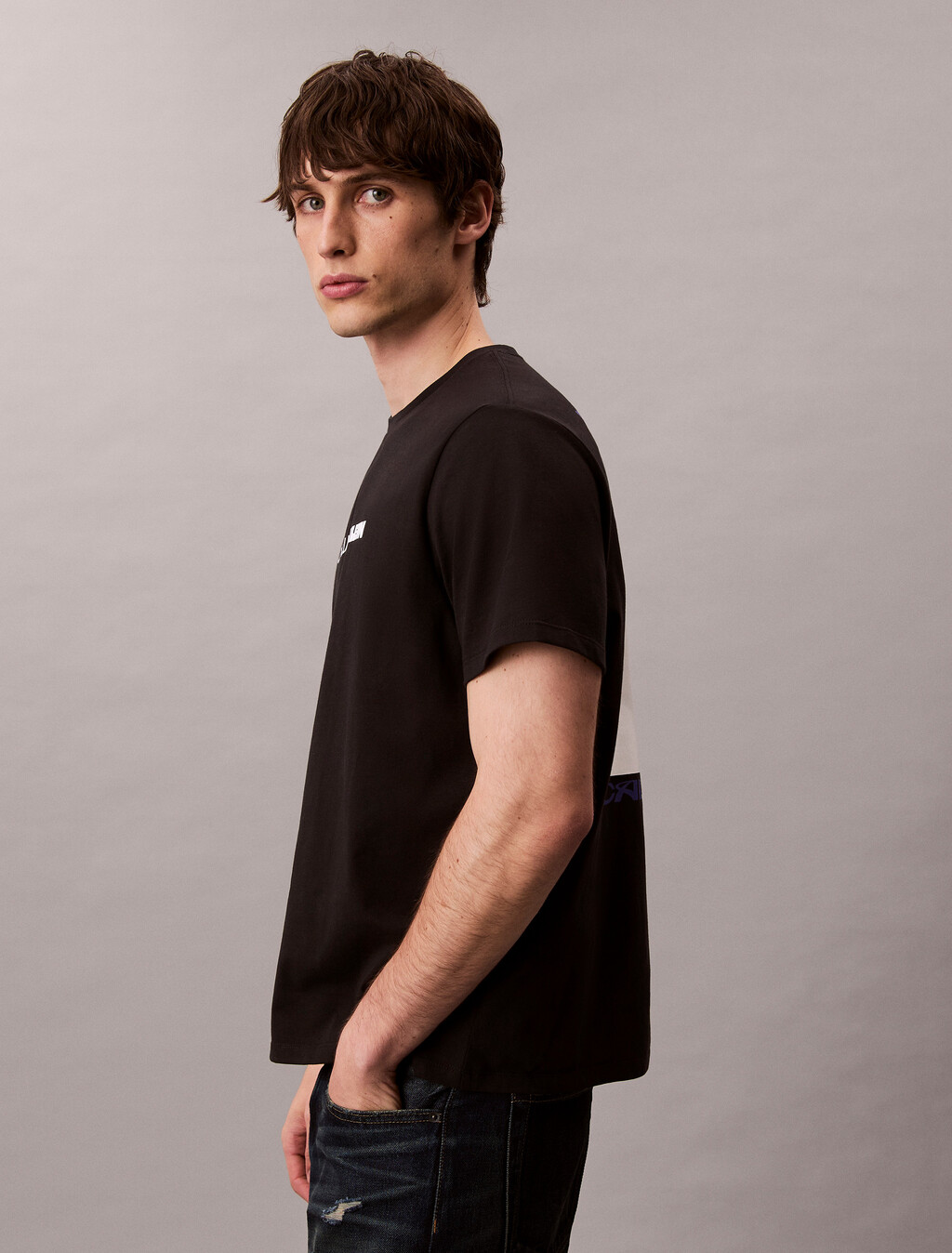 Bold Logo Graphic Relaxed T-Shirt, Black, hi-res