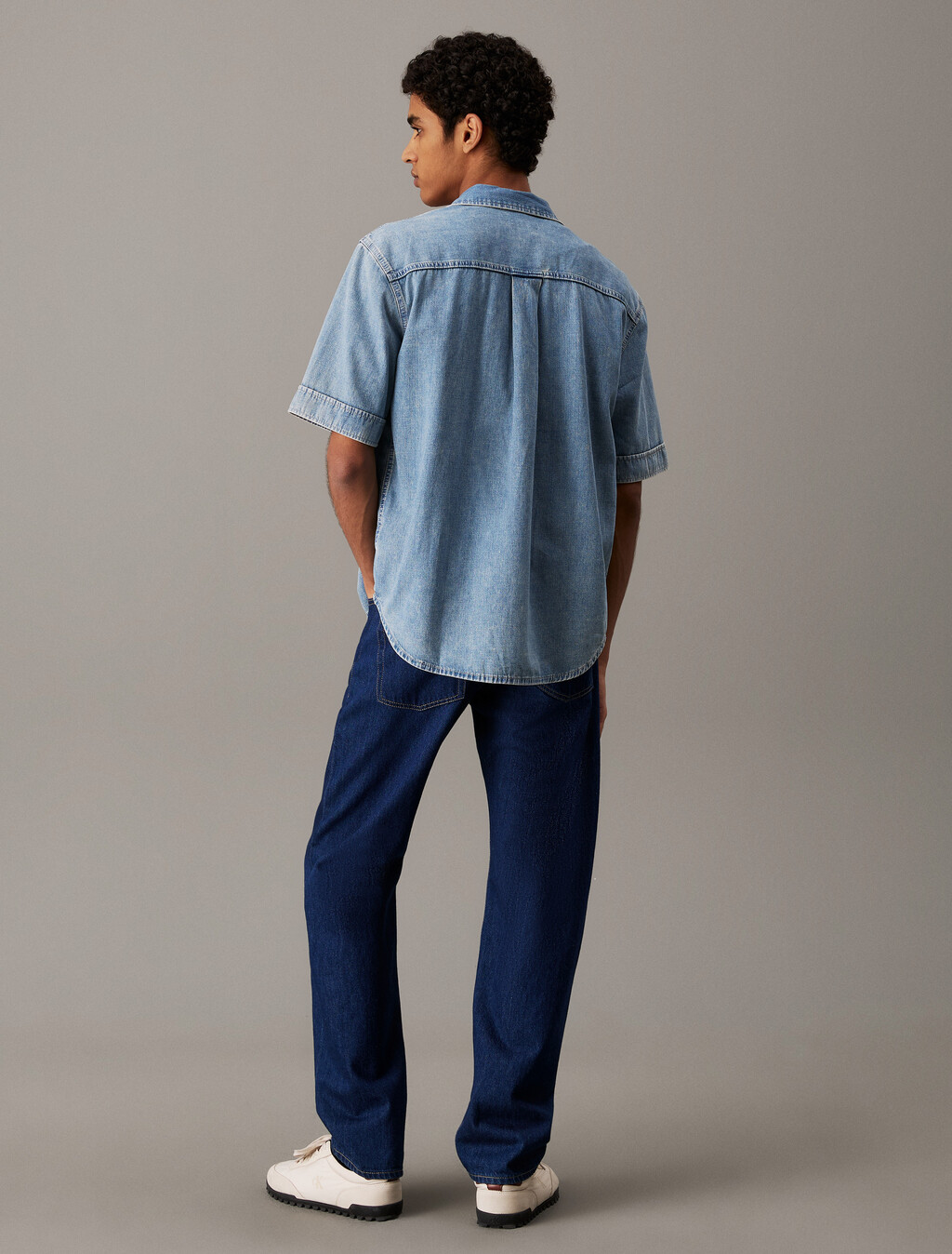 Relaxed Denim Short Sleeve Shirt, FONTAINE 76, hi-res