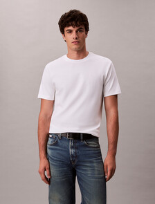 Tonal Monogram Crewneck Tee, Bright White, hi-res