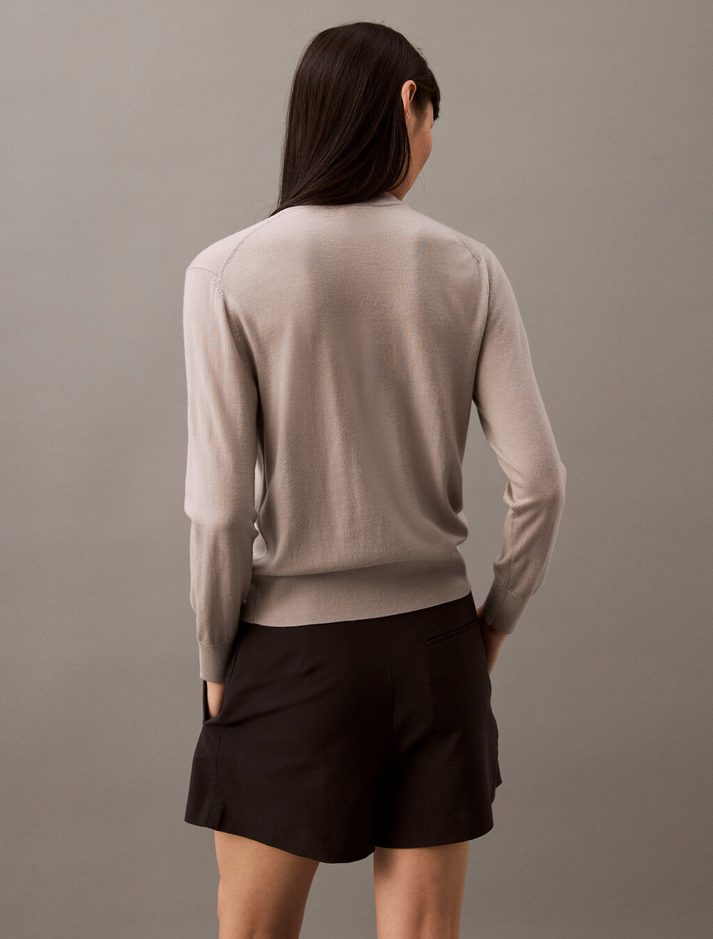 Tech Merino Cardigan, Ash, hi-res