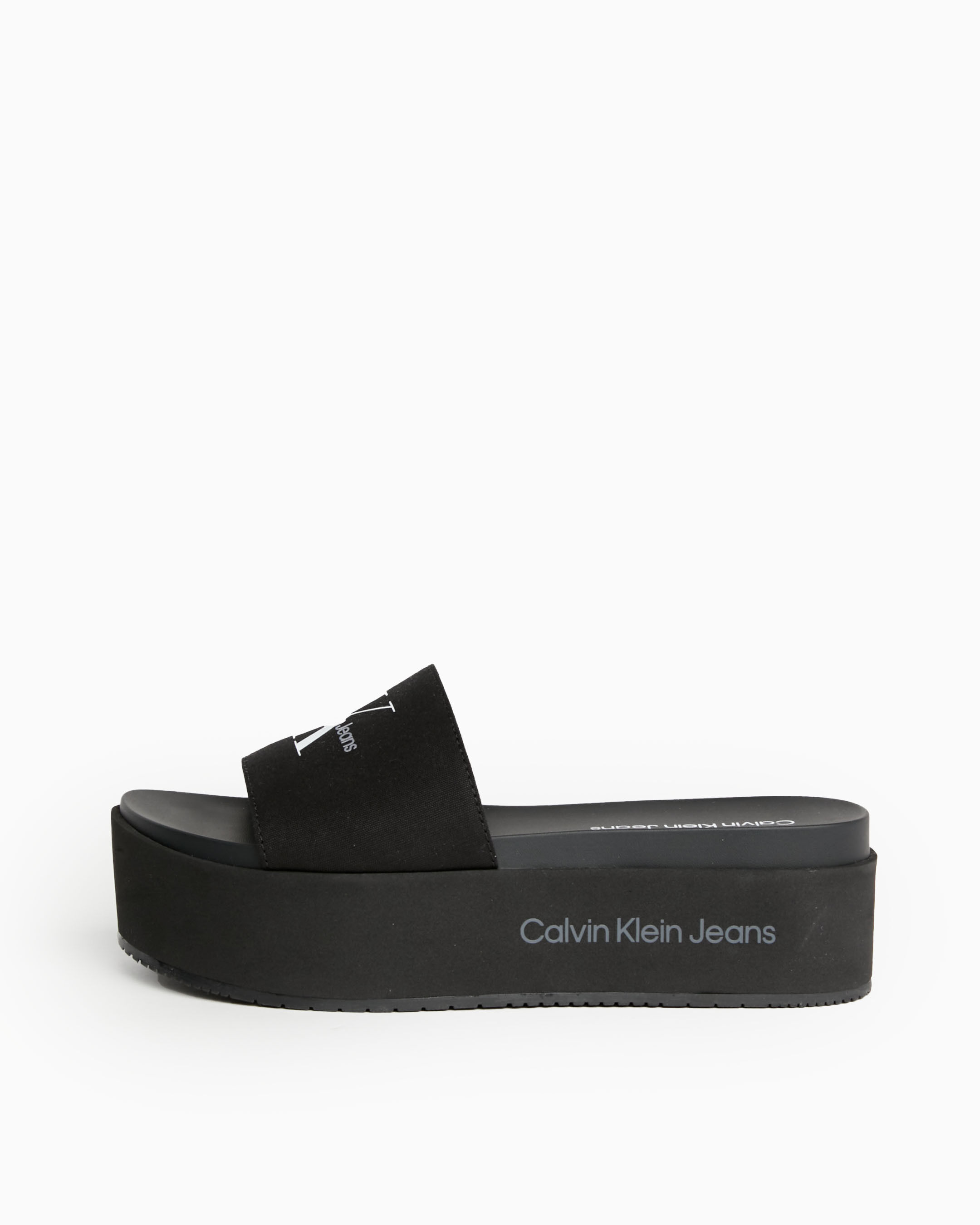 White calvin klein discount slides