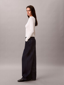 Cut-Out Rib Top, Tofu, hi-res