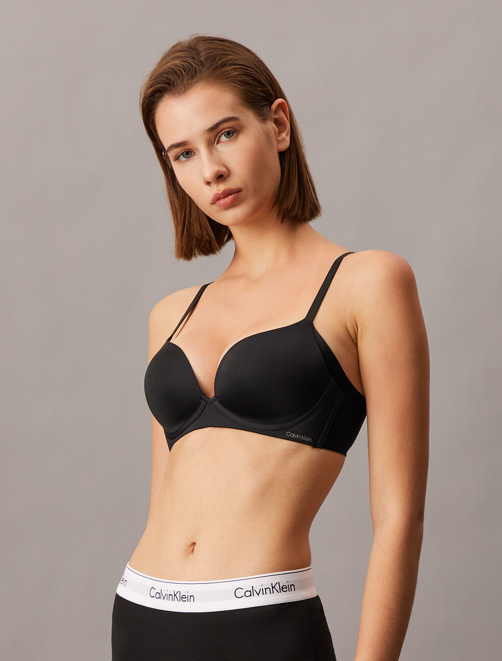 Invisibles Push Up Plunge Bra, Black, hi-res