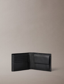 Full-Grain Leather RFID Trifold Wallet, Black, hi-res