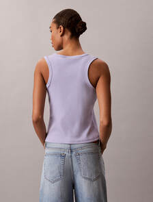 Cotton Stretch Rib Tank Top, Cosmic Sky, hi-res