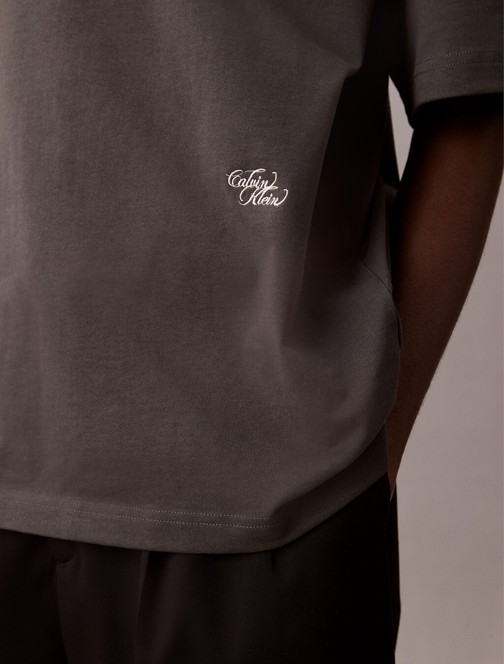 Cotton Relaxed Tee, Pirate Black, hi-res