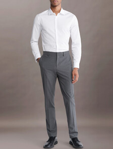 Supima Stretch Cotton Slim Button-Down Shirt, Brilliant White, hi-res