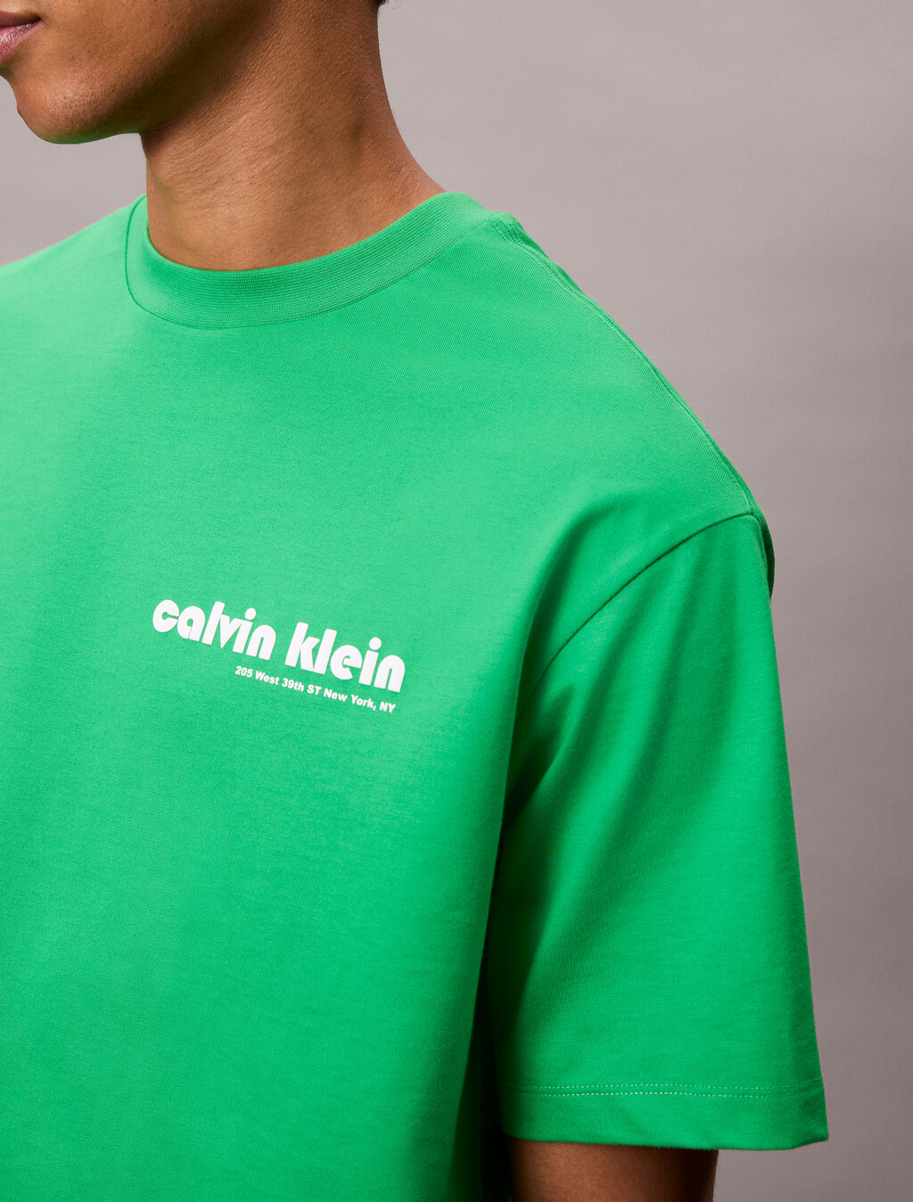Calvin Klein Logo Relaxed Tee, Blossom Green, hi-res
