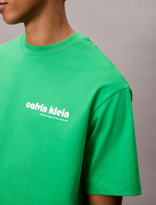 Calvin Klein Logo Relaxed Tee, Blossom Green, hi-res