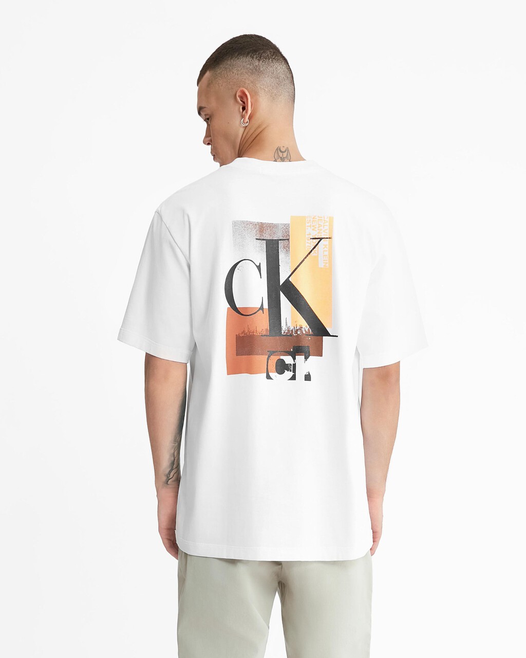 Oversized Back Logo T-Shirt, Bright White, hi-res