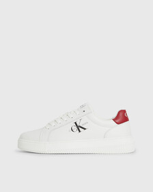 LEATHER TRAINERS, White/Merlot, hi-res