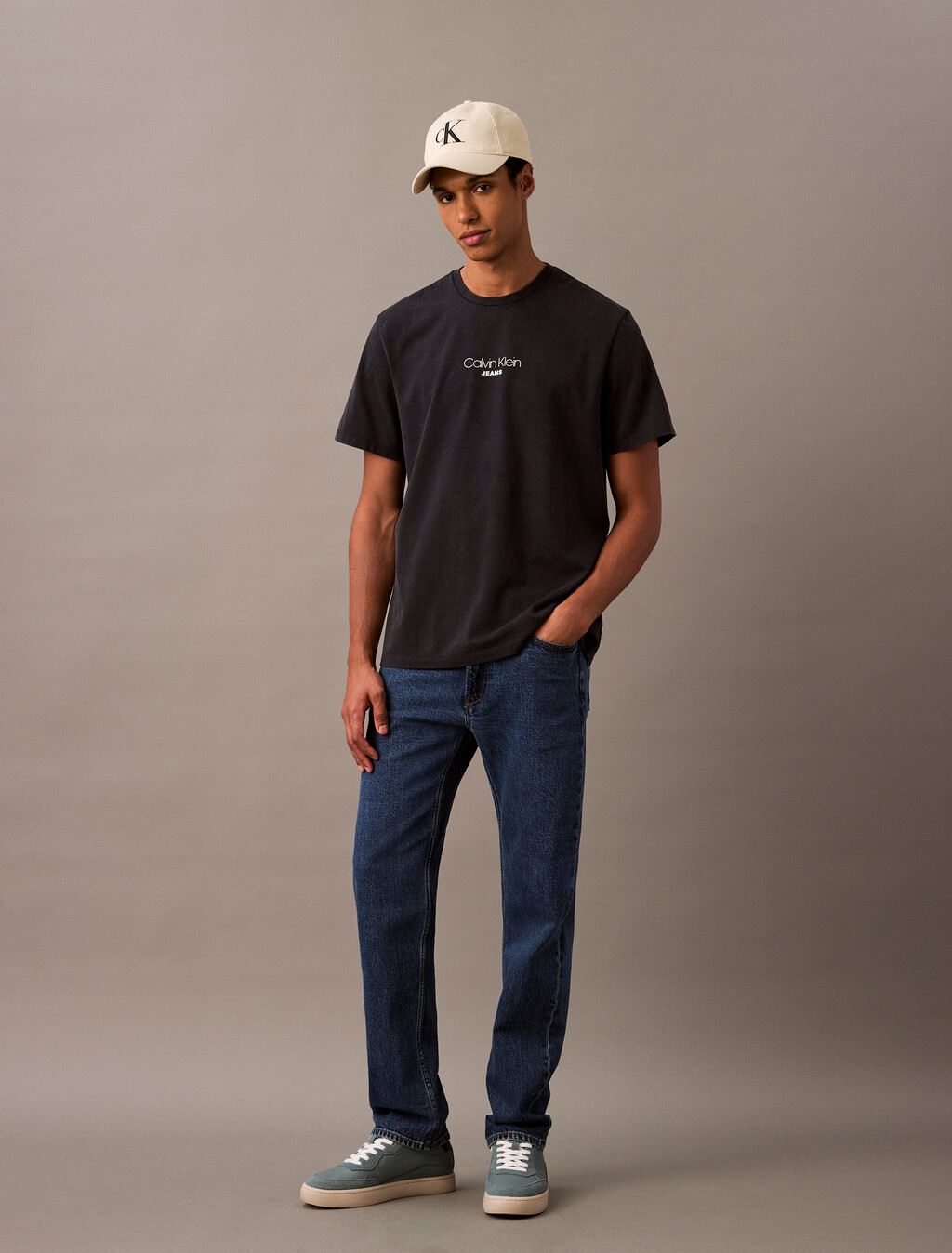 Acid Wash Logo T-shirt, Sky Captain, hi-res