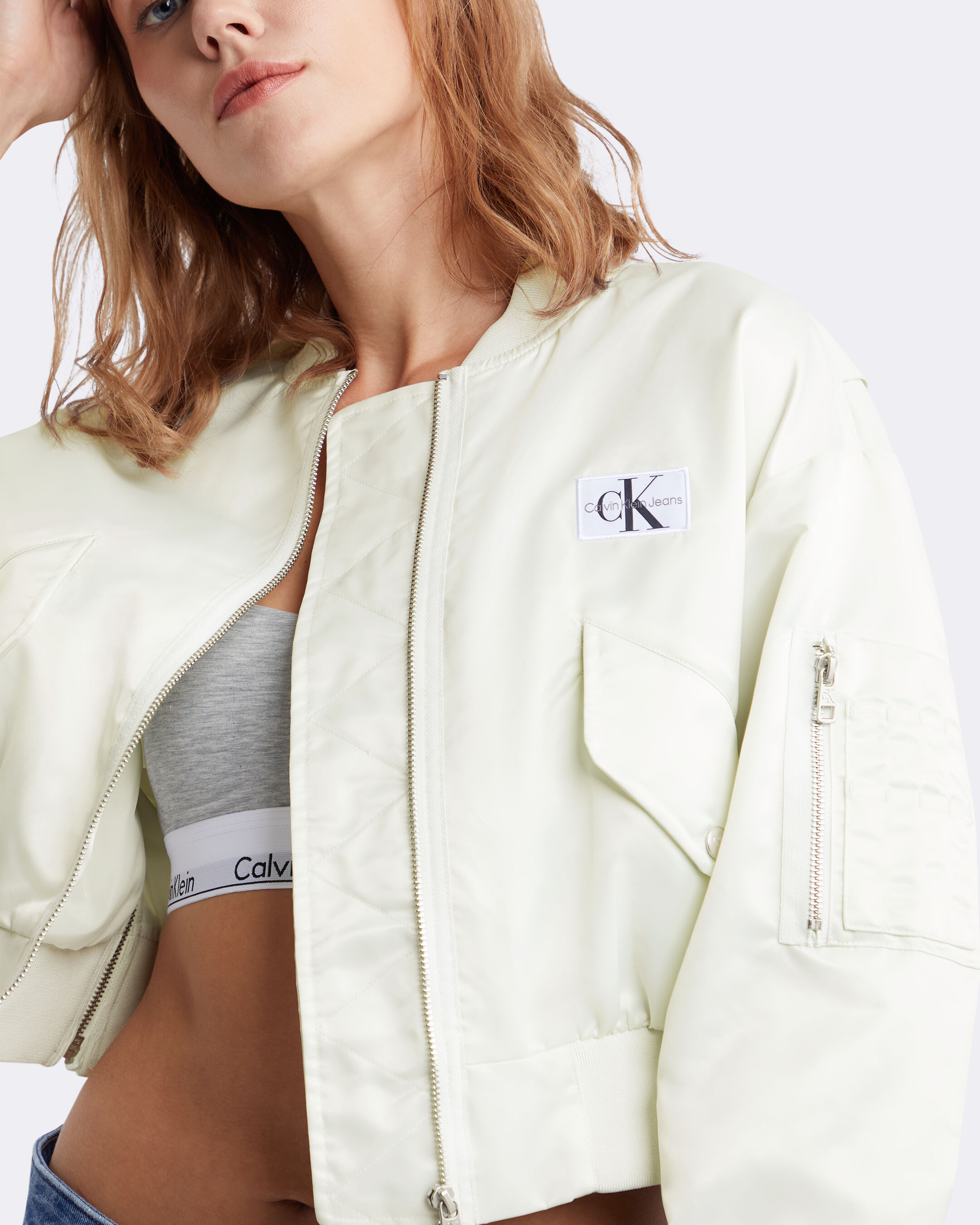 Calvin klein bomber jacket womens outlet