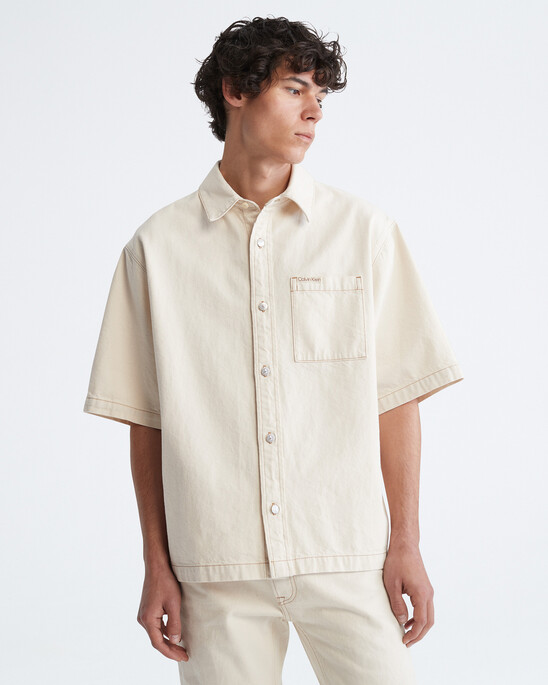 NATURALS RAW RINSE DENIM BUTTON-DOWN SHIRT