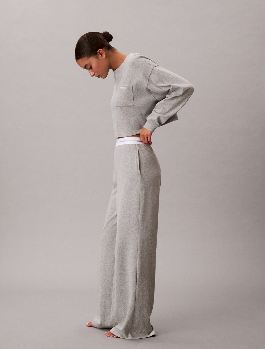 Logo Cotton Jersey Pyjama Pants, B10 Grey Heather, hi-res