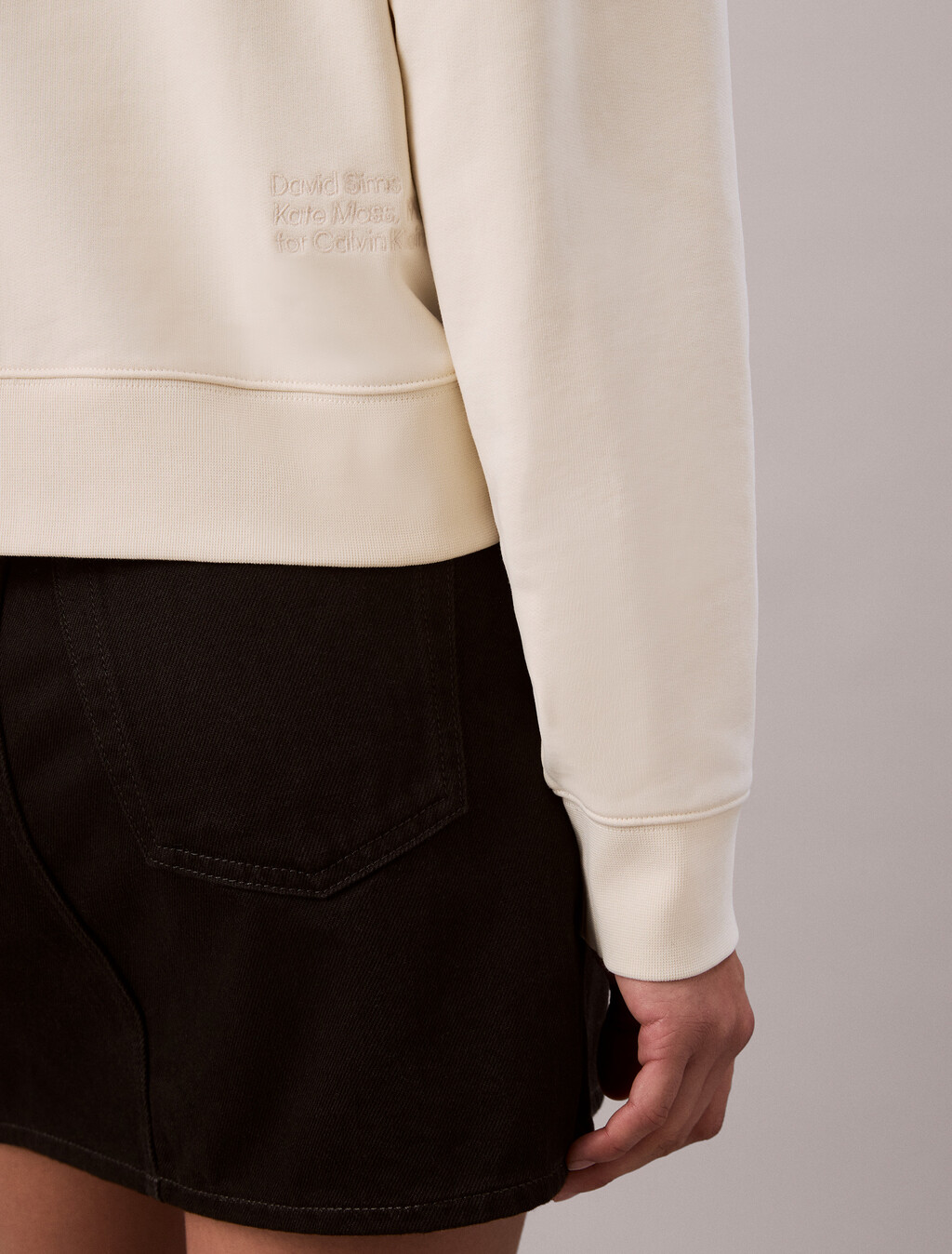 Kate Moss Terry Graphic Relaxed Sweatshirt, Baby's Breath, hi-res