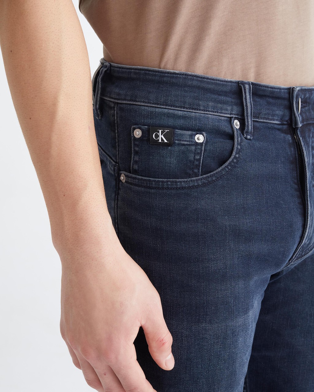 RECONSIDERED BLUE BLACK BODY TAPER JEANS, Blue Black, hi-res